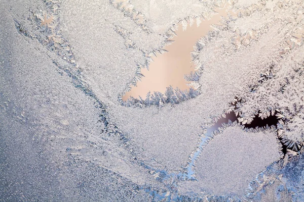 Ice Blommor Glas Konsistens Och Bakgrund — Stockfoto