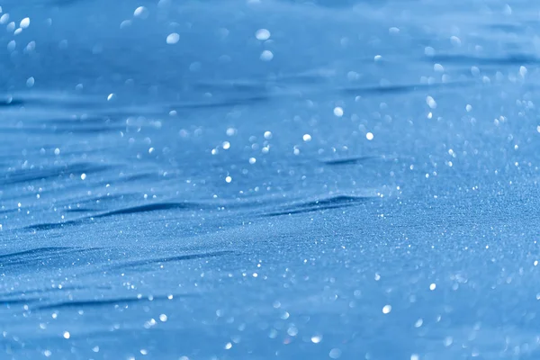 Fond de Noël de neige bleue avec effet bokeh — Photo