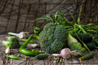 Taze yeşil sebzeler 