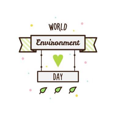 Dünya Çevre Günü. Vektör illüstrasyonu.