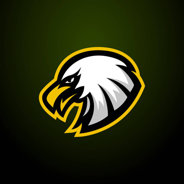Eagle esport gaming logo design. Eagle head logo emblem design badge mascot vector