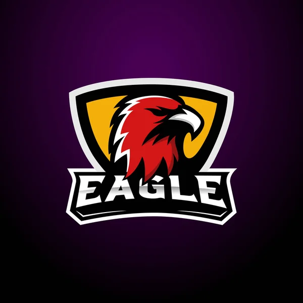 Eagle Esport Spellogotyp Design Eagle Huvud Logotyp Emblem Design Emblem — Stock vektor