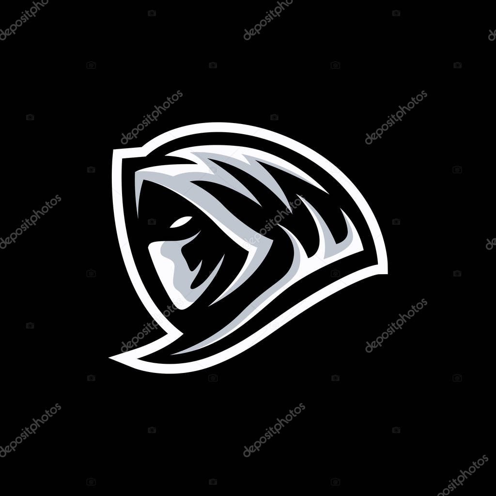 Gamer mascot logo design vector. Gamer illustration for sport team. Badge ninja esport logo