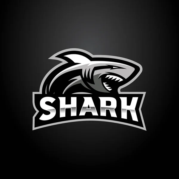 Shark Esport Logo for Gaming Stock Vector - Illustration of badge