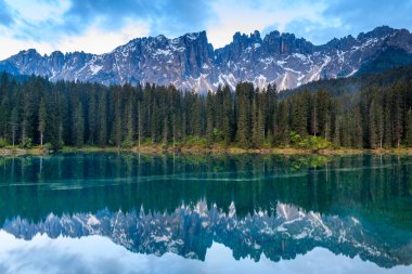 Carezza Lake, Dolomites, İtalya