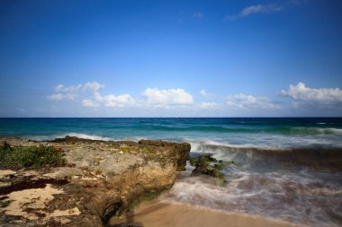 Meksika 'daki dalgaların uzun soluklu görüntüsü.