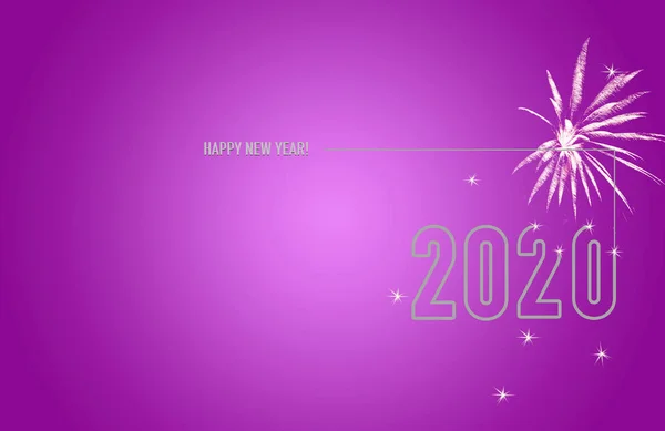 New Year 2020 Line Design Gold Clock Countdown mit funkelndem Fe — Stock fotografie
