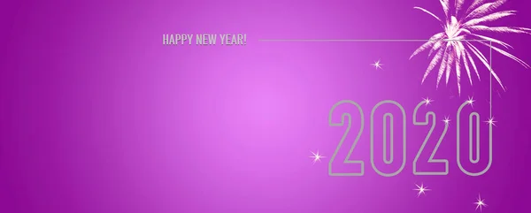 New Year 2020 Line Design Gold Clock Countdown mit funkelndem Fe — Stock Photo, Image