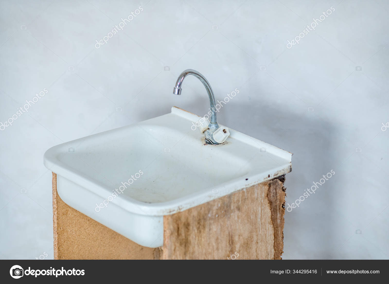 Old Rusty Dirty Faucet On The Washstand There Is No Hot Or Cold Water In The Tap Old Rusty Dirty Faucet On The Washstand There Is No Hot Or Cold Water In The Tap