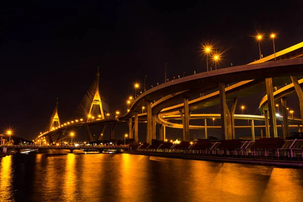 The Bhumibol Bridge is the Industrial Ring Road Bridge — Stock Photo, Image