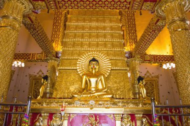Budizm Buda heykeli altın Ubon Ratchathani, Tayland