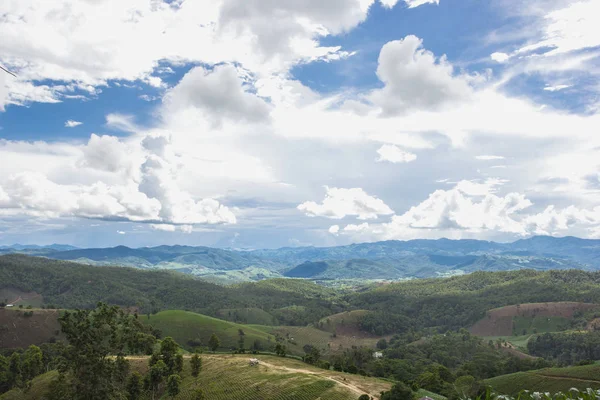 Montanha Colina Verde Hora Atual Ver Chaingmai Tailândia — Fotografia de Stock