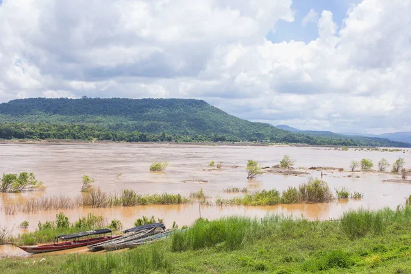 Utsikt Över Khong River Khong Chaim Ubon Ratchathani Thailand — Stockfoto