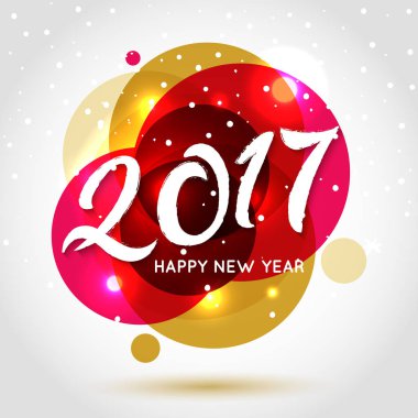 2017 neşeli Noel ve mutlu yeni yıl arka plan ile soyut Noel top tebrik kartları, poster, afiş için. Vektör çizim eps10 biçimi.