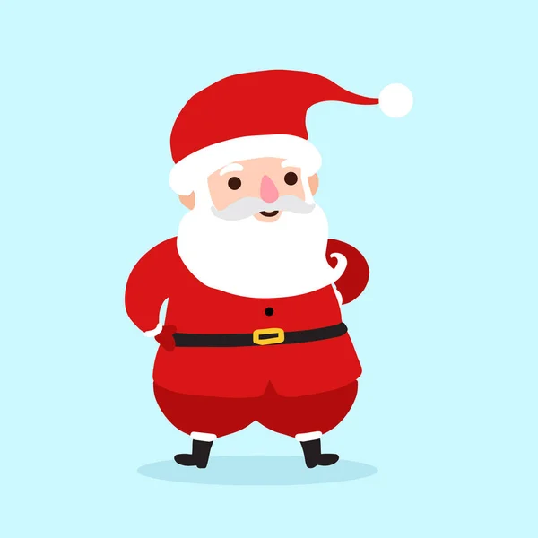 Santa Claus icono del personaje de dibujos animados aislado sobre fondo azul. Ilustración vectorial formato eps10 . — Vector de stock