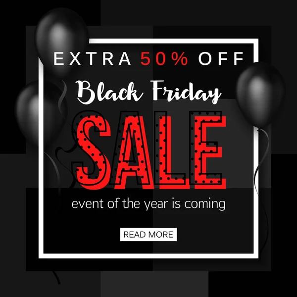 Black Friday Sale Poster — Stock Vector