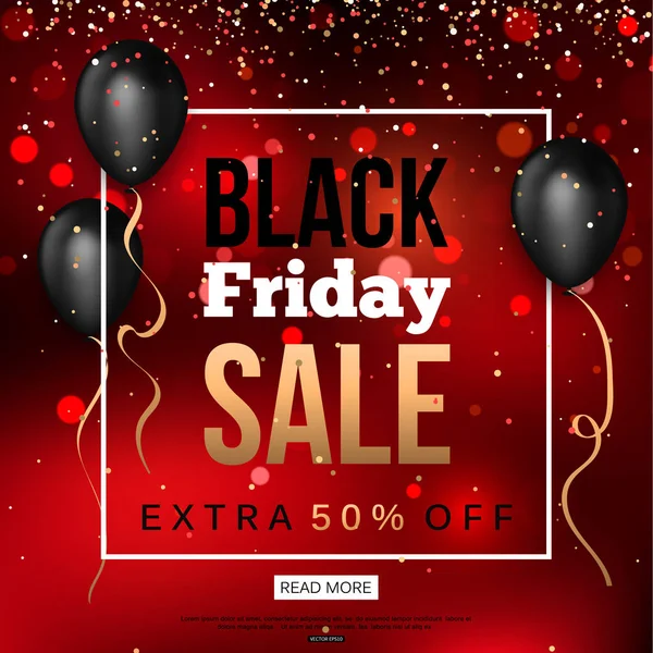 Black Friday Sale Banner. Vector illustration eps10 format. — Stock Vector