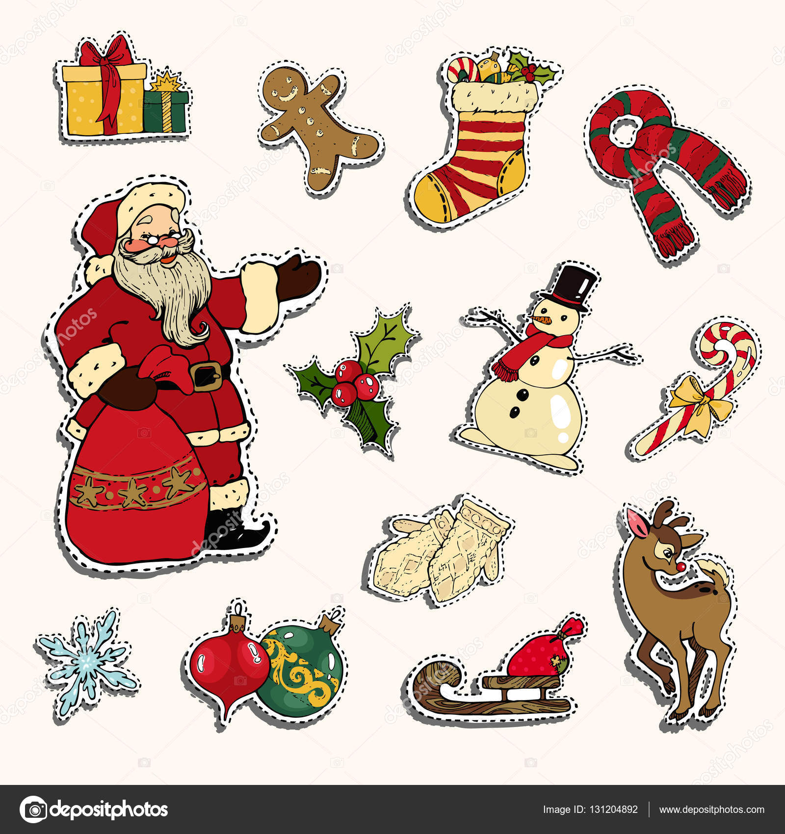 Conjunto de emblemas de patch de Natal com Papai Noel, bola, boneco de  neve, floco de, image size:1600x1700