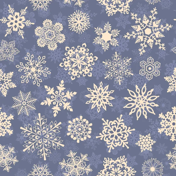 Motif sans couture Snowflakes pour l'emballage de Noël, textiles, illustration vectorielle de papier peint . — Image vectorielle