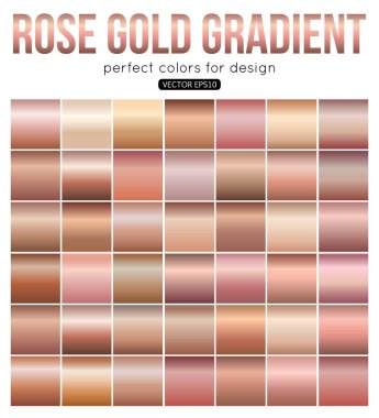Rose gold gradient perfect colors for design. Vector illustration.