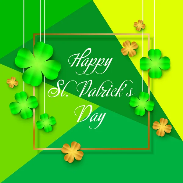 Patricks day background with clover leaf. Vector illustration — Stock Vector