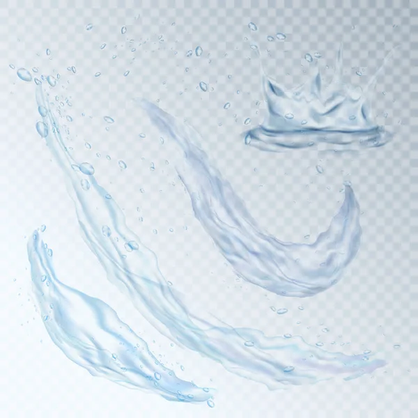 Water design element drops splash wave vector illustration — Stock Vector