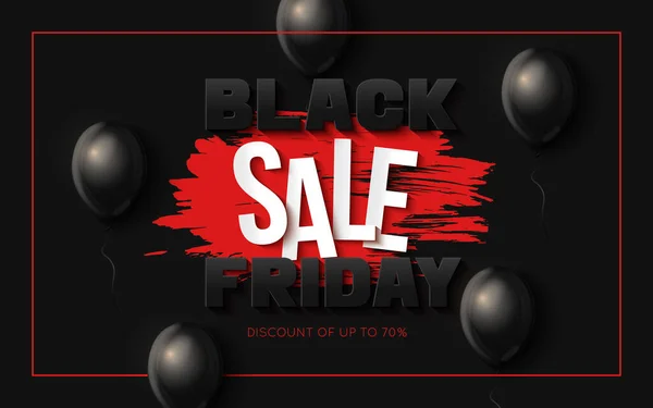 Μαύρο friday πώληση banner πρότυπο. εικονογράφηση διανύσματος — Διανυσματικό Αρχείο