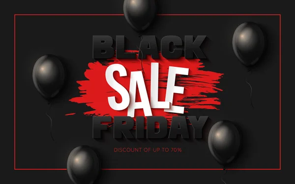 Black Friday Sale Banner Template. Vector Illustration — Stock Vector