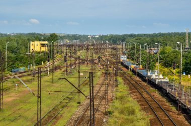 TRZEBINIA, POLAND - AUGUST 19, 2017: Old train station in Trzebinia Town in Poland.