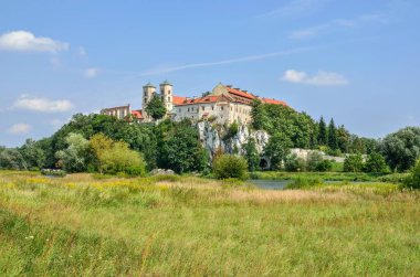 Beautiful historic monastery. Benedictine abbey in Tyniec near Krakow, Poland.