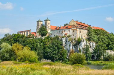 Beautiful historic monastery. Benedictine abbey in Tyniec near Krakow, Poland.