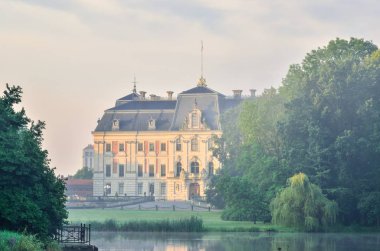 Castle in Pszczyna town in Poland. Beautiful antique neo baroque castle.