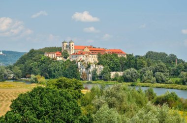 Beautiful historic monastery. Benedictine abbey in Tyniec near Krakow, Poland.