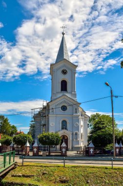 Hecznarowice, Polonya - 5 Ağustos 2017: Hecznarowice, Polonya 'daki Roma Katolik Kilisesi.
