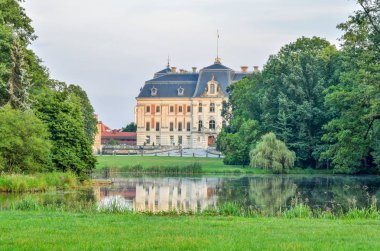 Castle in Pszczyna town in Poland. Beautiful antique neo baroque castle.