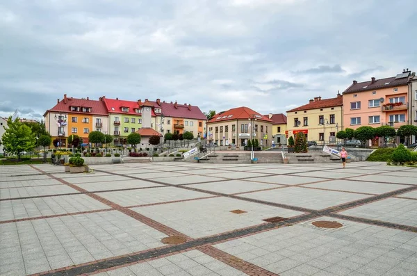 Trzebinia Poland August 2017 Color Ful Buildings Market Trzebinia Poland — 图库照片