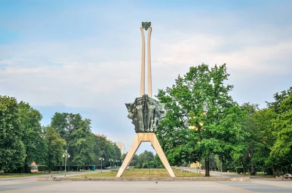 Tychy Poland July 2017 Icon Tychy City Poland Monument Struggle — Stock Photo, Image