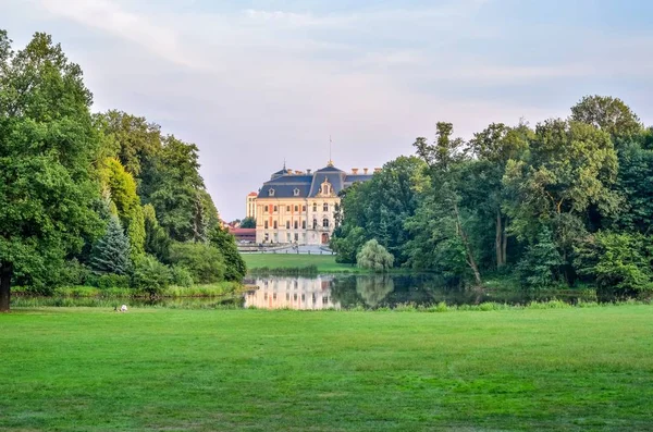Castle in Pszczyna town in Poland. Beautiful antique neo baroque castle.