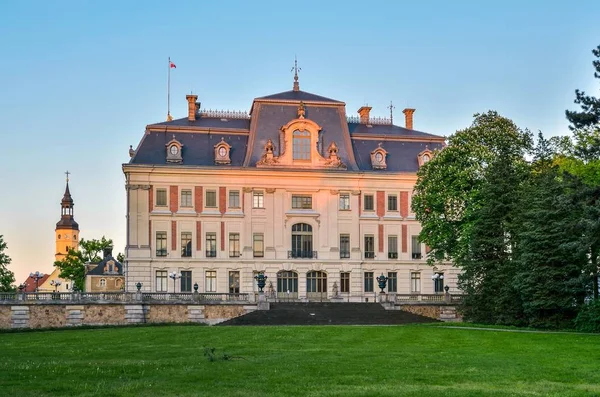 Schloss Der Stadt Pszczyna Polen Schöne Antike Neobarocke Burg — Stockfoto