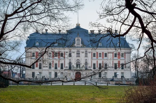 Schloss Der Stadt Pszczyna Polen Schöne Antike Neobarocke Burg — Stockfoto