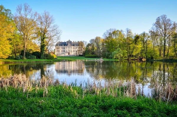 Castle in Pszczyna town in Poland. Beautiful antique neo baroque castle.