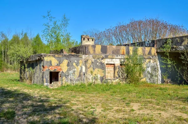 Ancien Bâtiment Abandonné Bâtiment Détruit Après Une Unité Militaire — Photo