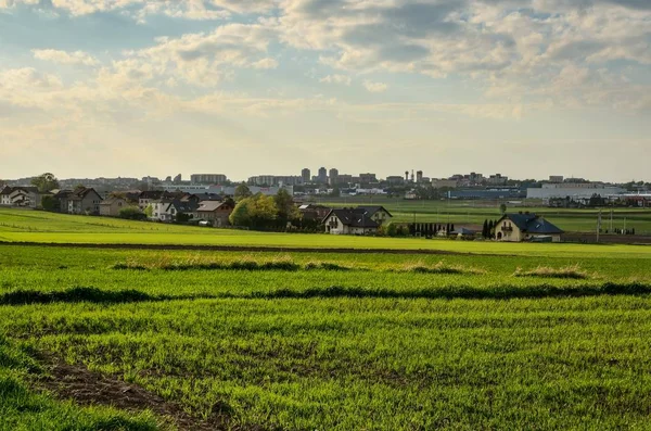 Tychy Lengyelország Április 2018 Kilátás Város Széléről Város Tychy Lengyelország — Stock Fotó