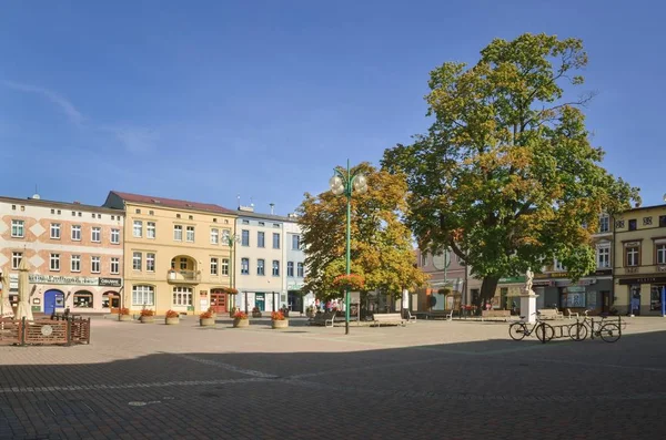 Lubliniec Polska Września 2019 Piękny Mały Kolorowy Targ Lublińcu — Zdjęcie stockowe