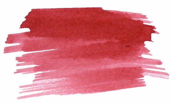 Pintado Aquarela Mancha Cor Rosa Vermelho — Vetor de Stock