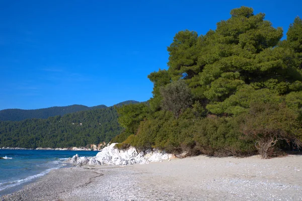 Praia Milia Ilha Skopelos Sporades Grécia — Fotografia de Stock