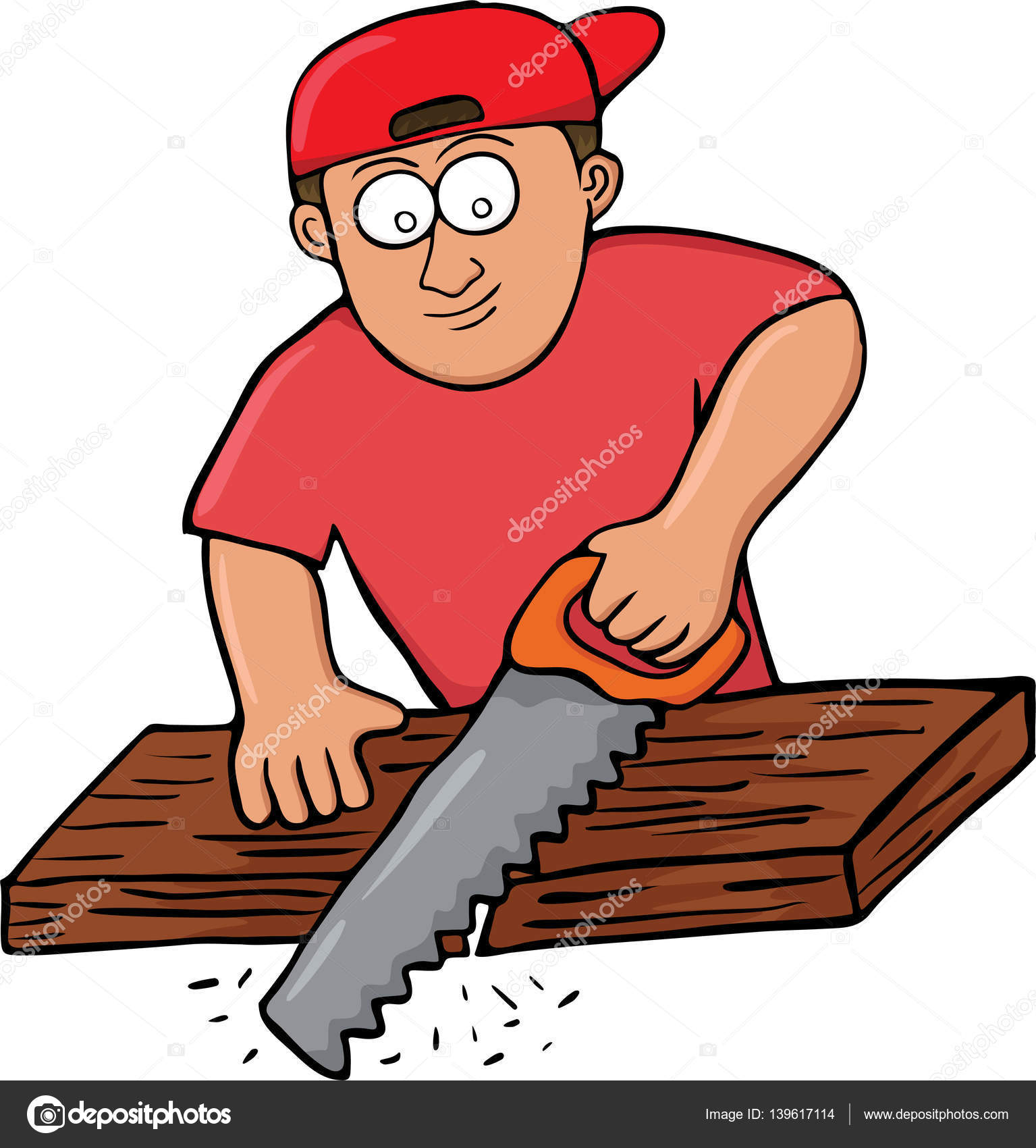 Dibujos: carpintero dibujo | Ilustración de dibujos animados de una