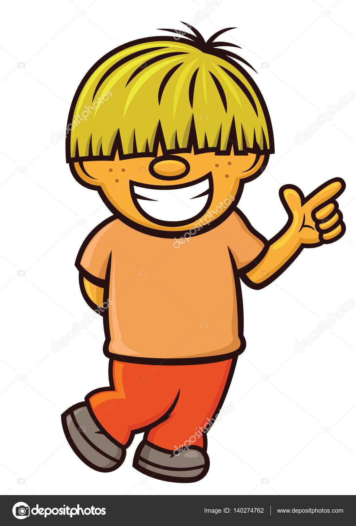 Blonde Male Cartoon Character