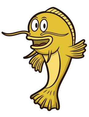 Funny Catfish Cartoon Free Vector Eps Cdr Ai Svg Vector Illustration Graphic Art