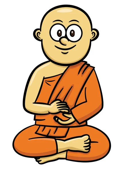 Buddhist Monk Cartoon Character. Vector Illustration Isolated on White. - Stock Image - Everypixel Buddhist Monk Cartoon Character. Vector Illustration Isolated on White. - Stock Image - Everypixel